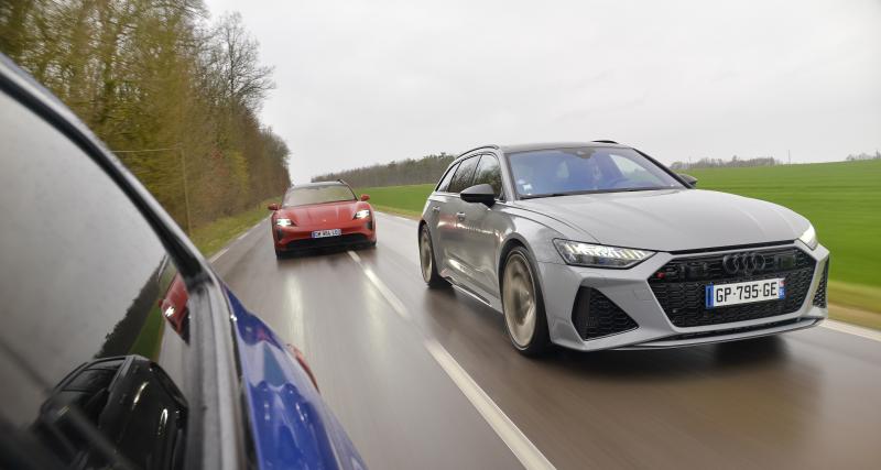 Audi RS 6 vs BMW M3 Touring vs Porsche Taycan Sport Turismo GTS : break fast - Audi RS 6 vs BMW M3 Touring vs Porsche Taycan Sport Turismo GTS