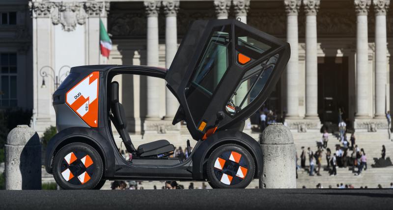 Essai Mobilize Duo : notre avis au volant de l’héritier du Renault Twizy - Nous avons pris en main le Mobilize Duo dans les rues de Rome, en Italie.