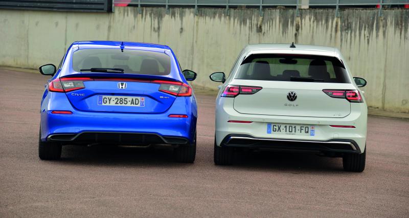 Volkswagen Golf restylée vs Honda Civic : quelle berline choisir ? - FICHES TECHNIQUES HONDA CIVIC - VOLKSWAGEN GOLF